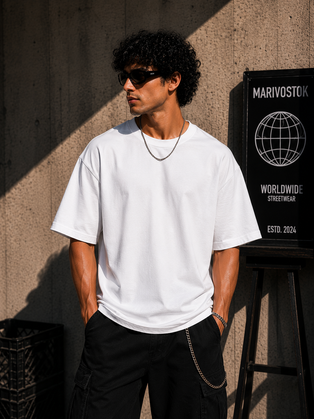 Ryū Bloom Oversized T-Shirt – White | Japanese Dragon Graphic