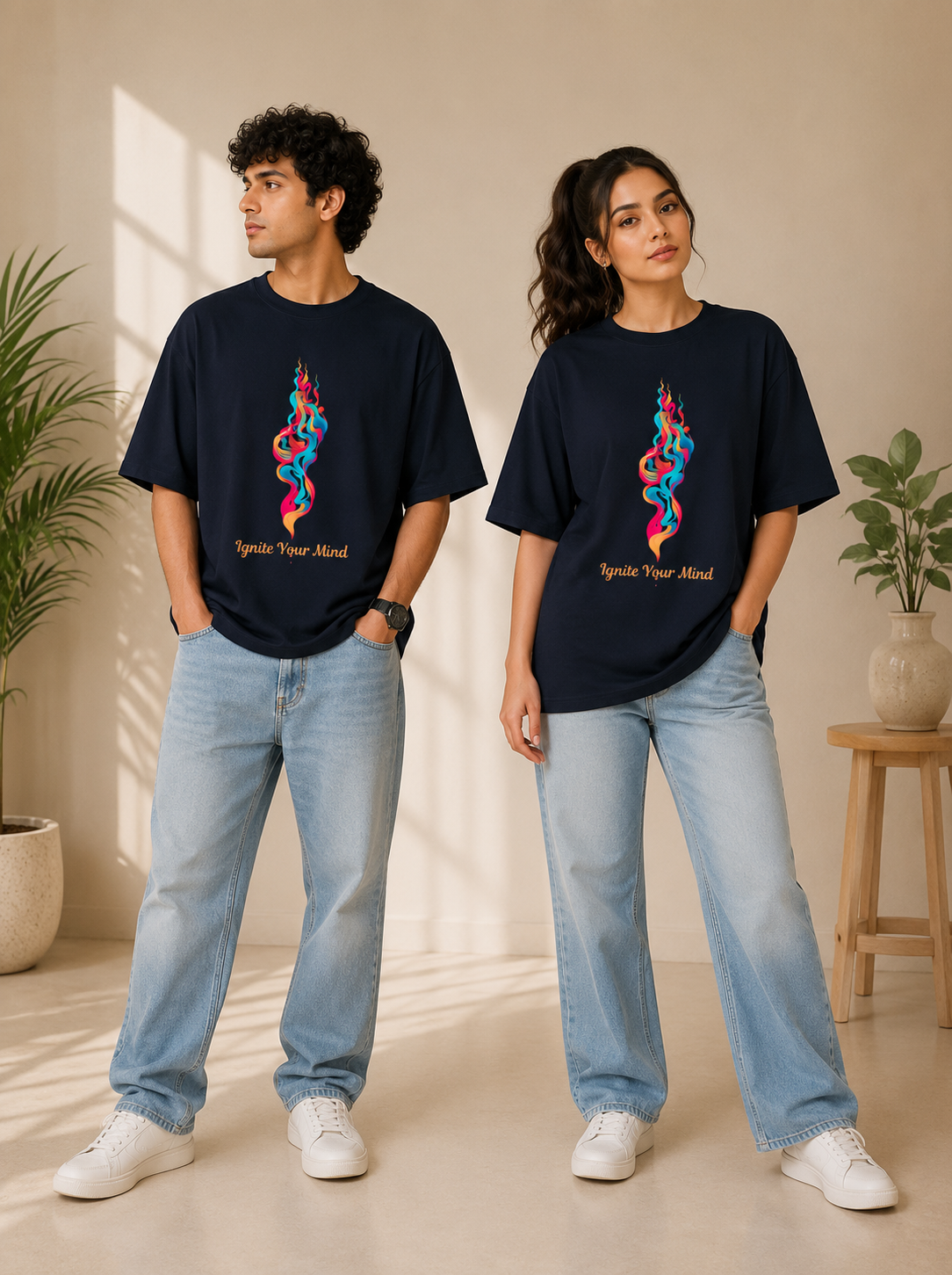 Ignite Your Mind Oversized Unisex T-Shirt